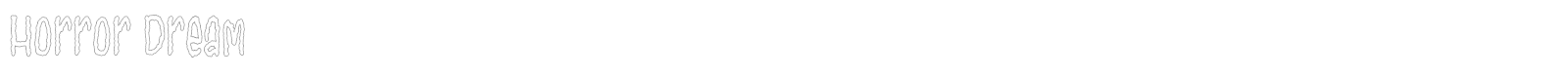 Horror Dream font preview